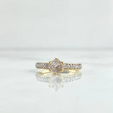 Solitaire Ring 2.65gr / Size 6 / White Zircons 18K Yellow Gold *