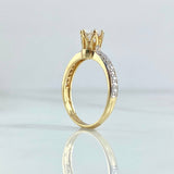 Solitaire Ring 2.65gr / Size 6 / White Zircons 18K Yellow Gold *