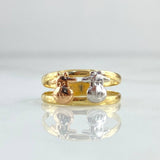 Double Cow Ring 1.1gr / T4 / Three 18K Golds *