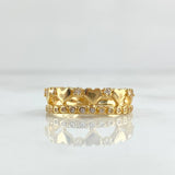 Baseline Heart Ring 3.05gr / Size 6 3/4 / White Zircons 18K Yellow Gold *