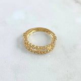 Baseline Heart Ring 3.05gr / Size 6 3/4 / White Zircons 18K Yellow Gold *