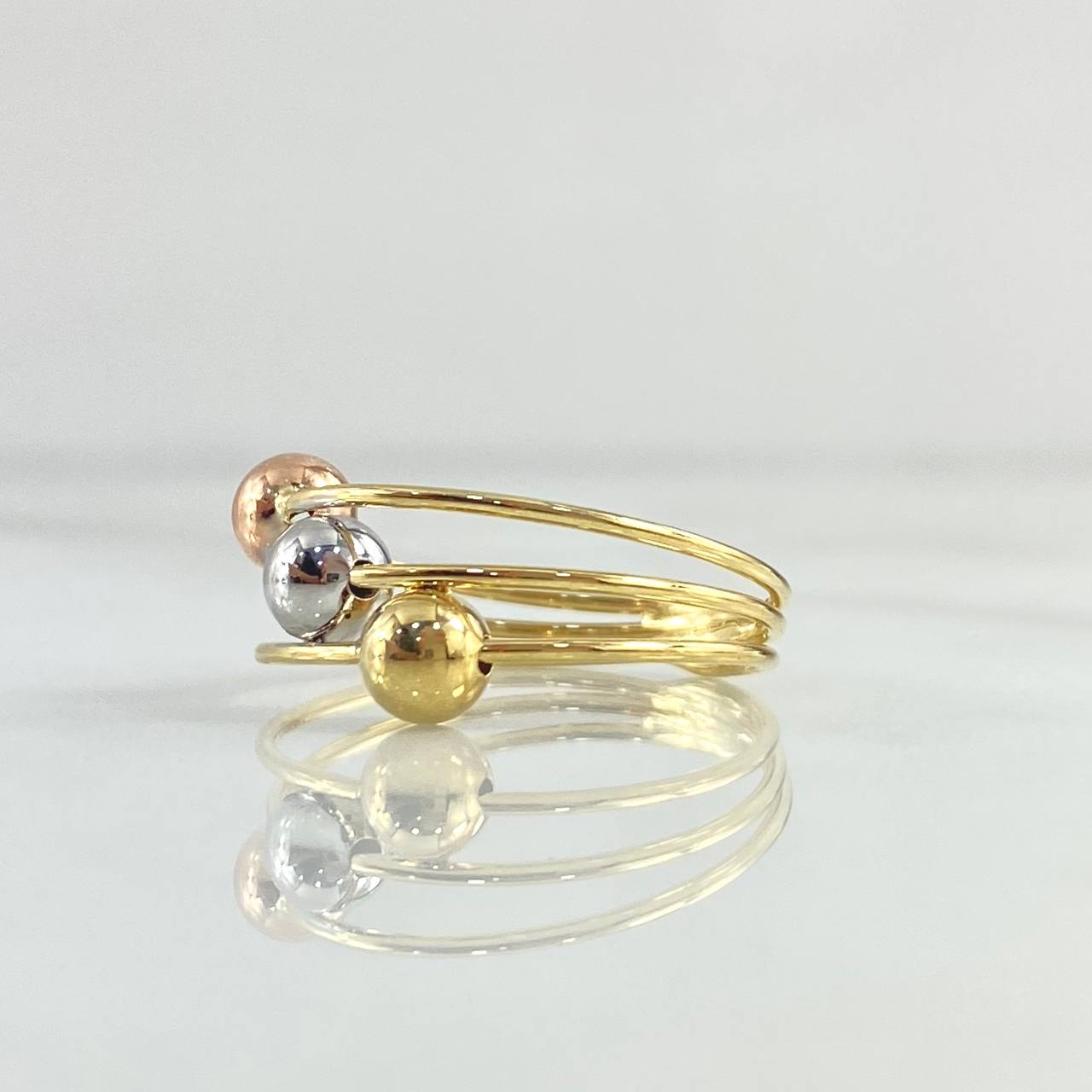 Anillo Cinturon De Orion 1.8gr / T6 1/2 / Tres Oros 18K