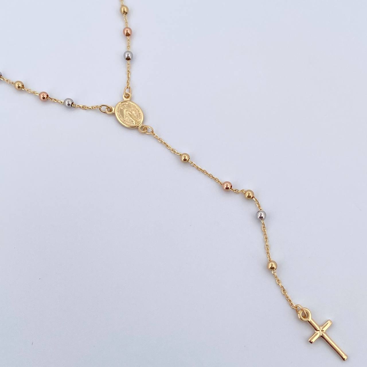 Miraculous Virgin Rosary 3.25gr / 45.2cm / Three Golds +4 18K &