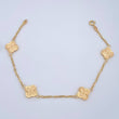 Pulso Aro Seguido Trebol 3.85gr / 18.8cm / Oro Amarillo 18K &