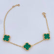Pulso Aro Seguido Trebol 5.3gr / 17.4cm-18.8cm / Oro Amarillo Nac.Esp. 18K &
