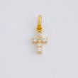 Dije Cruz Diamantes 8 Pts 0.4 g / 1/2 in Oro Amarillo 18K