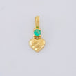 Dije Corazón Esmeralda 3 Pts 0.2 g / 1/2 in Oro Amarillo 18K