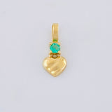 Dije Corazón Esmeralda 3 Pts 0.2 g / 1/2 in Oro Amarillo 18K
