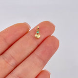 Dije Corazón Esmeralda 3 Pts 0.2 g / 1/2 in Oro Amarillo 18K
