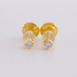 Stud Earrings Four Prongs Diamonds 7 Pts 0.55 g / in / 10.4 mm Yellow Gold 18K