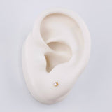 Stud Earrings Four Prongs Diamonds 7 Pts 0.55 g / in / 10.4 mm Yellow Gold 18K