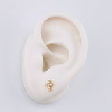 Topos Cruz Tupida Diamantes16 Pts 1.05 g / in / 6.7 mm Oro Amarillo 18K