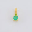 Pendant Four Claws Emerald 8 Pts 0.15 g / 1/4 in Yellow Gold 18K