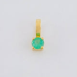 Pendant Four Claws Emerald 8 Pts 0.15 g / 1/4 in Yellow Gold 18K