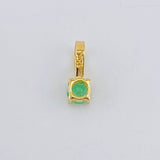 Pendant Four Claws Emerald 8 Pts 0.15 g / 1/4 in Yellow Gold 18K