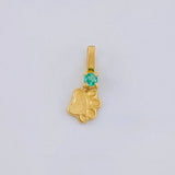 Pendant Emerald Print 3 Pts 0.2 g / 1/2 in Yellow Gold 18K