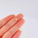 Dije Huella Esmeralda 3 Pts 0.2 g / 1/2 in Oro Amarillo 18K