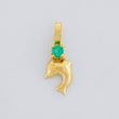 Pendant Dolphin Emerald 3 Pts 0.2 g / 1/2 in Yellow Gold 18K