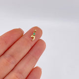 Pendant Dolphin Emerald 3 Pts 0.2 g / 1/2 in Yellow Gold 18K