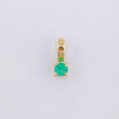 Dije Cuatro Garras Esmeralda 6 Pts 0.15 g / 1/4 in Oro Amarillo 18K