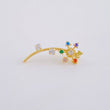 Piercing Flor 1.1 g / 3/4 in Oro Amarillo 18K