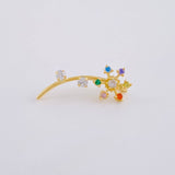 Piercing Flor 1.1 g / 3/4 in Oro Amarillo 18K