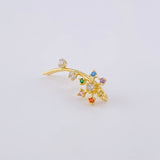 Piercing Flor 1.1 g / 3/4 in Oro Amarillo 18K