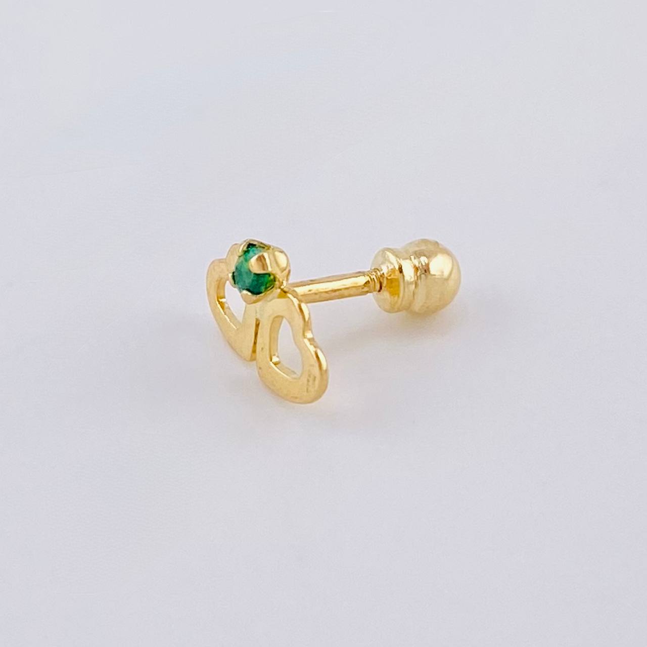 Duo Hearts Spark Piercing 0.4 g / 1/2 in 18K Yellow Gold