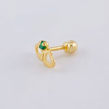 Piercing Chispa Duo Corazones 0.4 g / 1/2 in Oro Amarillo 18K