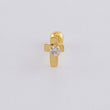 Sparkle Cross Piercing 0.35 g / 1/2 in 18K Yellow Gold
