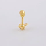 Sparkle Cross Piercing 0.35 g / 1/2 in 18K Yellow Gold