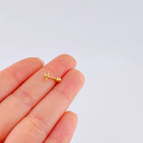 Sparkle Cross Piercing 0.35 g / 1/2 in 18K Yellow Gold