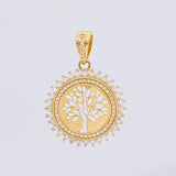 Dije Dije Medalla Arbol De La Vida 2.95 g / 1 1/4 in Oro Amarillo 18K