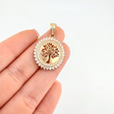 Dije Dije Medalla Arbol De La Vida 2.95 g / 1 1/4 in Oro Amarillo 18K