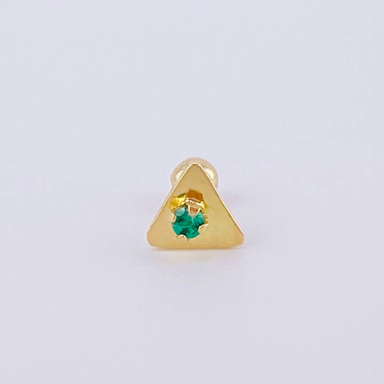 Piercing Chispa Triangulo 0.35 g / 1/4 in Oro Amarillo 18K