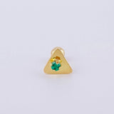 Piercing Chispa Triangulo 0.4 g / 1/2 in Oro Amarillo 18K