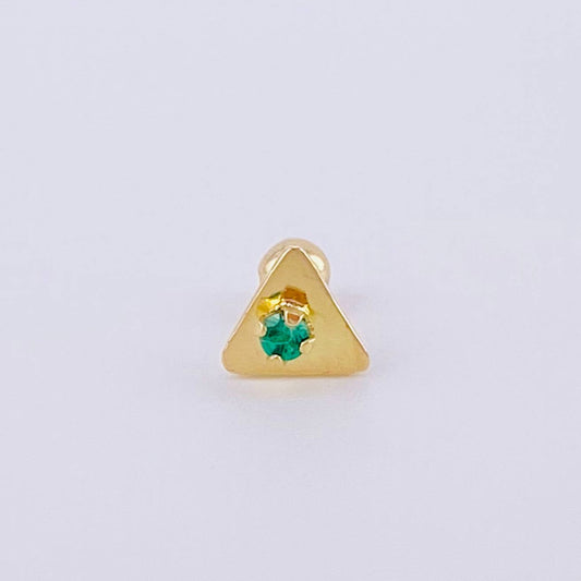 Piercing Chispa Triangulo 0.35 g / 1/4 in Oro Amarillo 18K