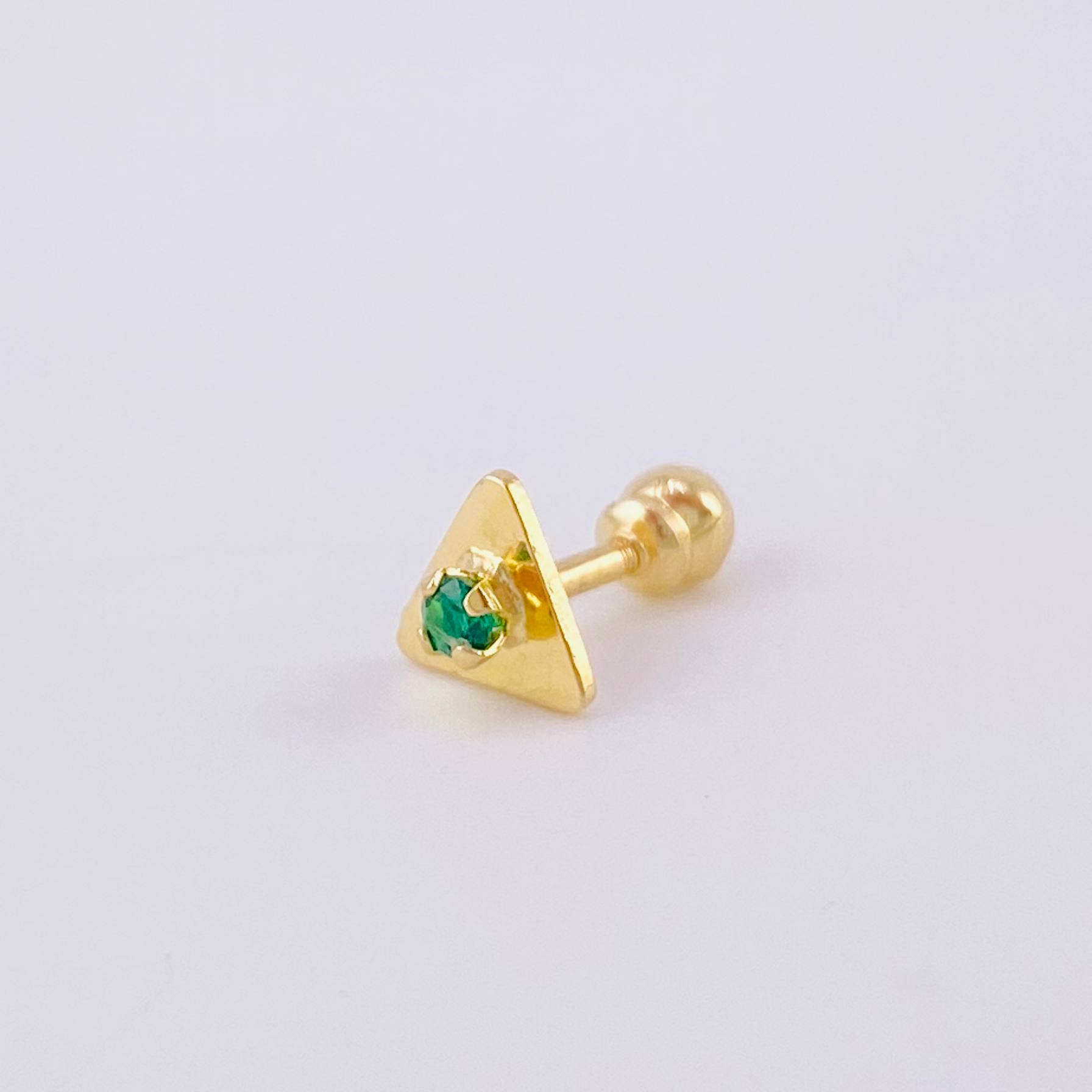 Piercing Chispa Triangulo 0.4 g / 1/2 in Oro Amarillo 18K