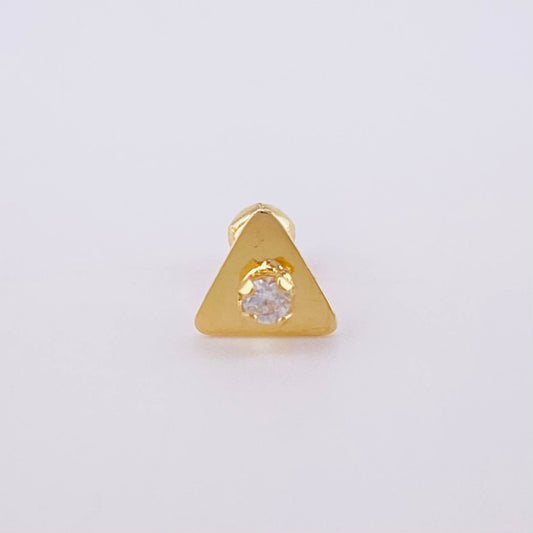 Piercing Chispa Triangulo 0.4 g / 1/4 in Oro Amarillo 18K
