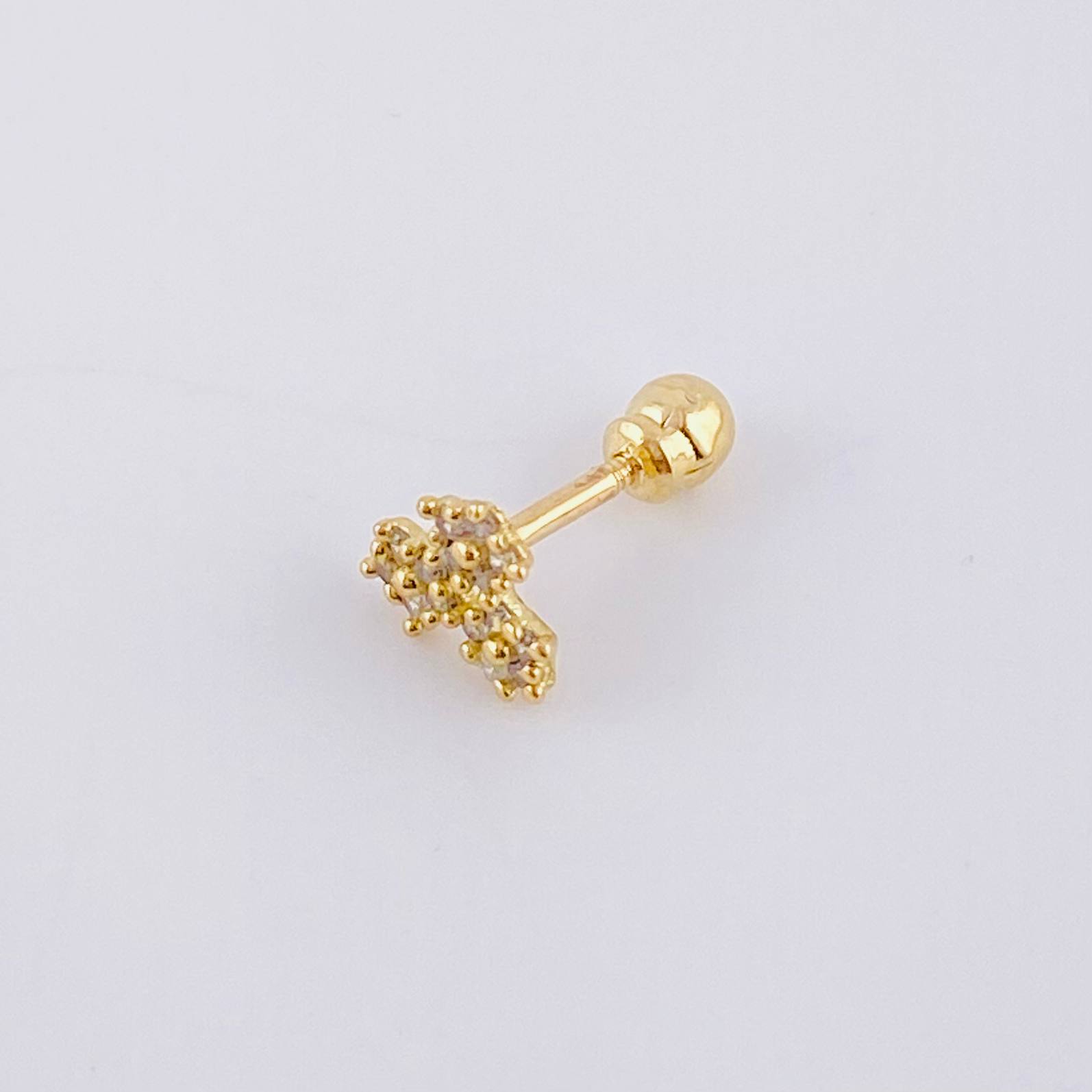 Star Trio Piercing 0.4 g / 1/2 in 18K Yellow Gold