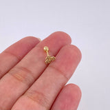 Star Trio Piercing 0.4 g / 1/2 in 18K Yellow Gold