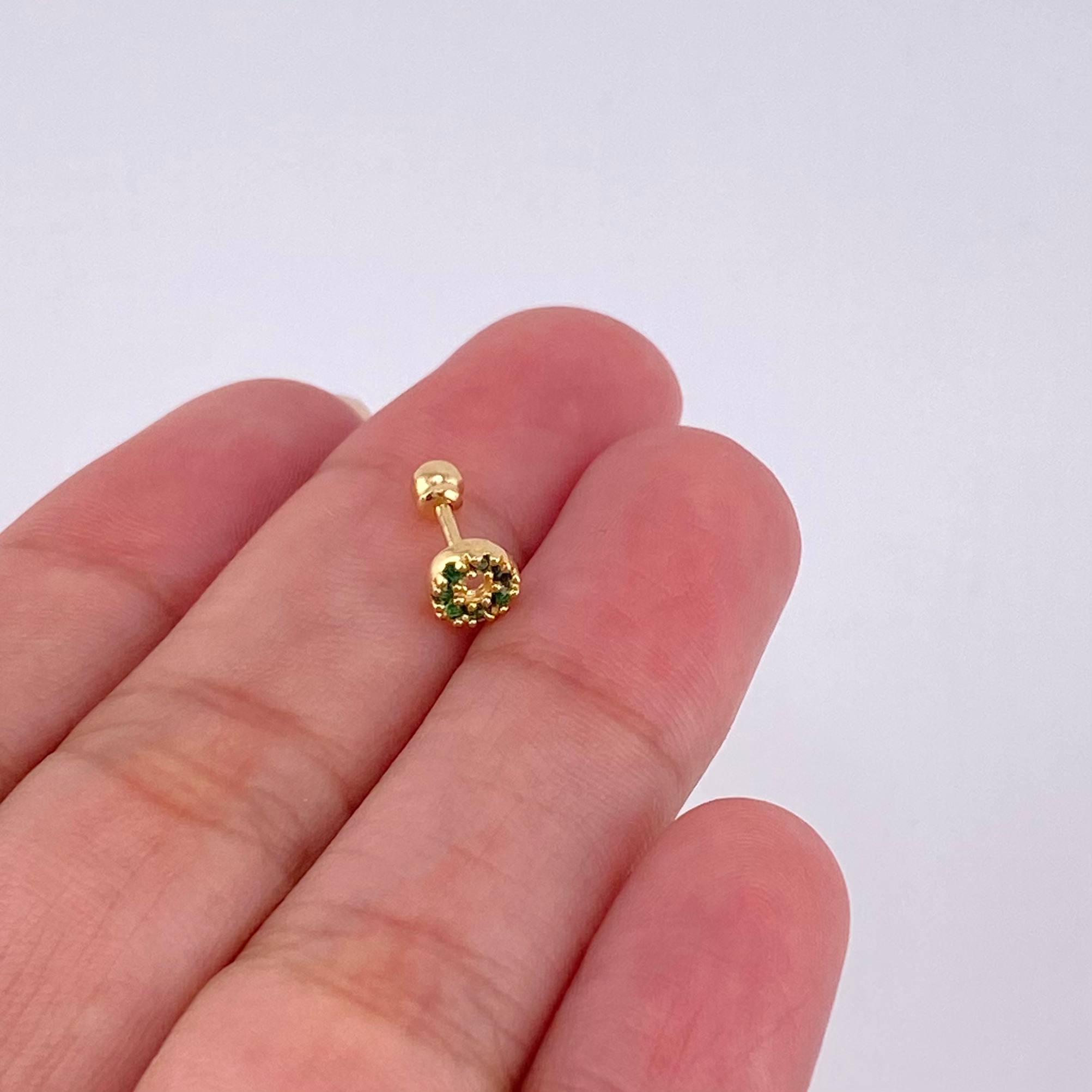 Piercing Aro Tupido 0.5 g / 1/2 in Oro Amarillo 18K
