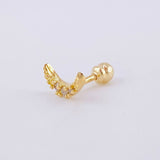 Piercing Media Luna 0.4 g / 1/2 in Oro Amarillo 18K