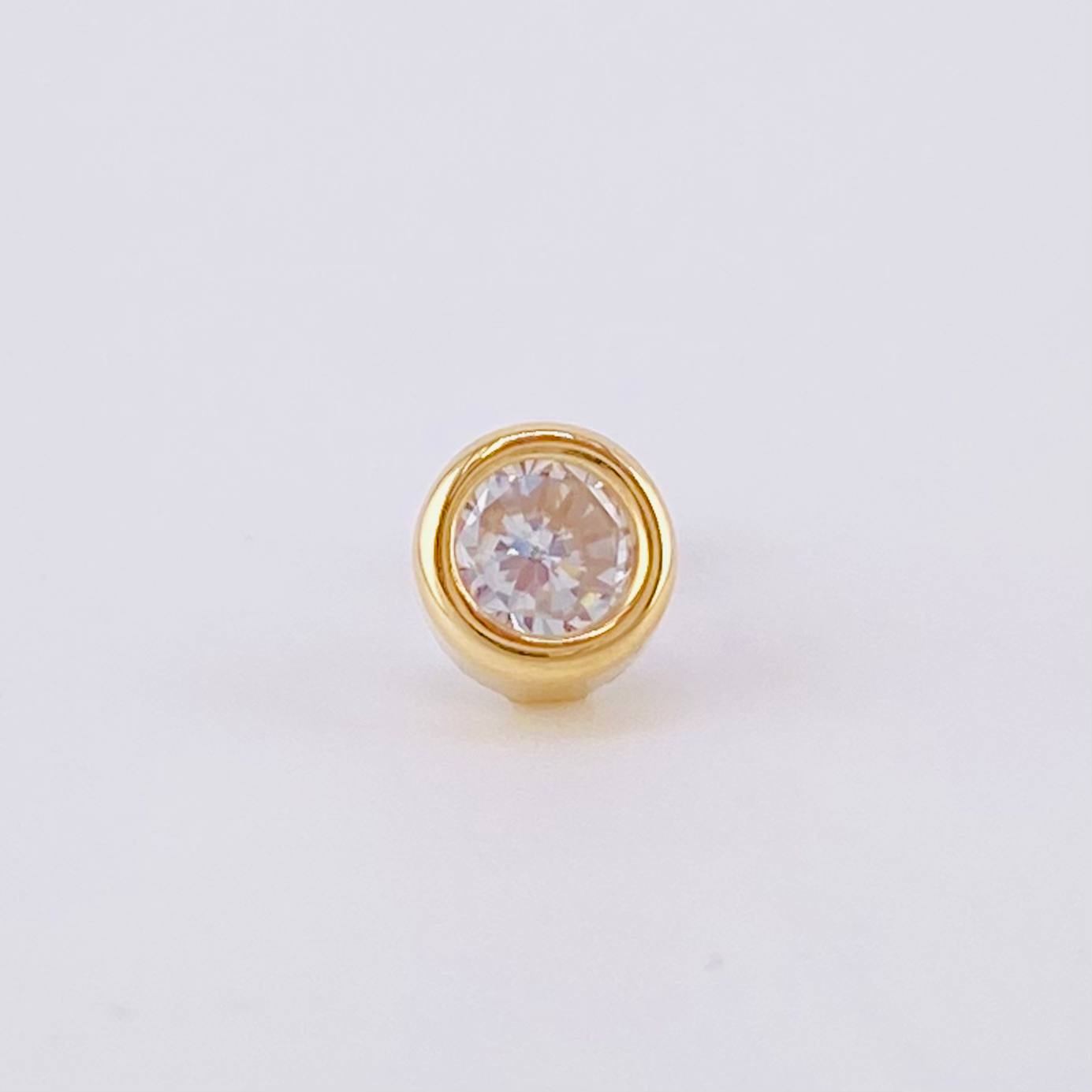 Smooth Circular Scepter Piercing 0.5 g / 1/2 in 18K Yellow Gold