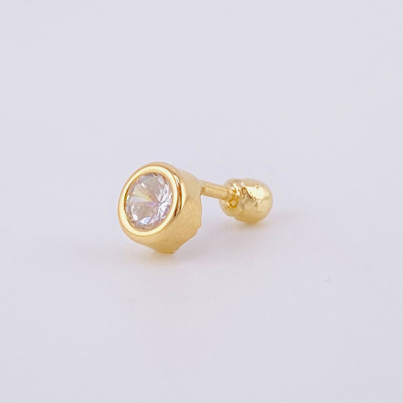 Smooth Circular Scepter Piercing 0.5 g / 1/2 in 18K Yellow Gold