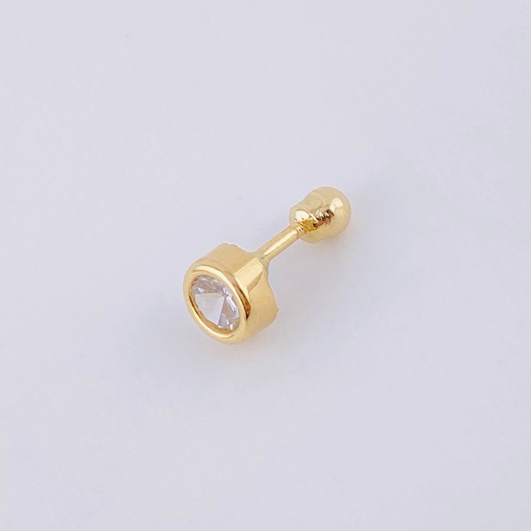Smooth Circular Scepter Piercing 0.5 g / 1/2 in 18K Yellow Gold
