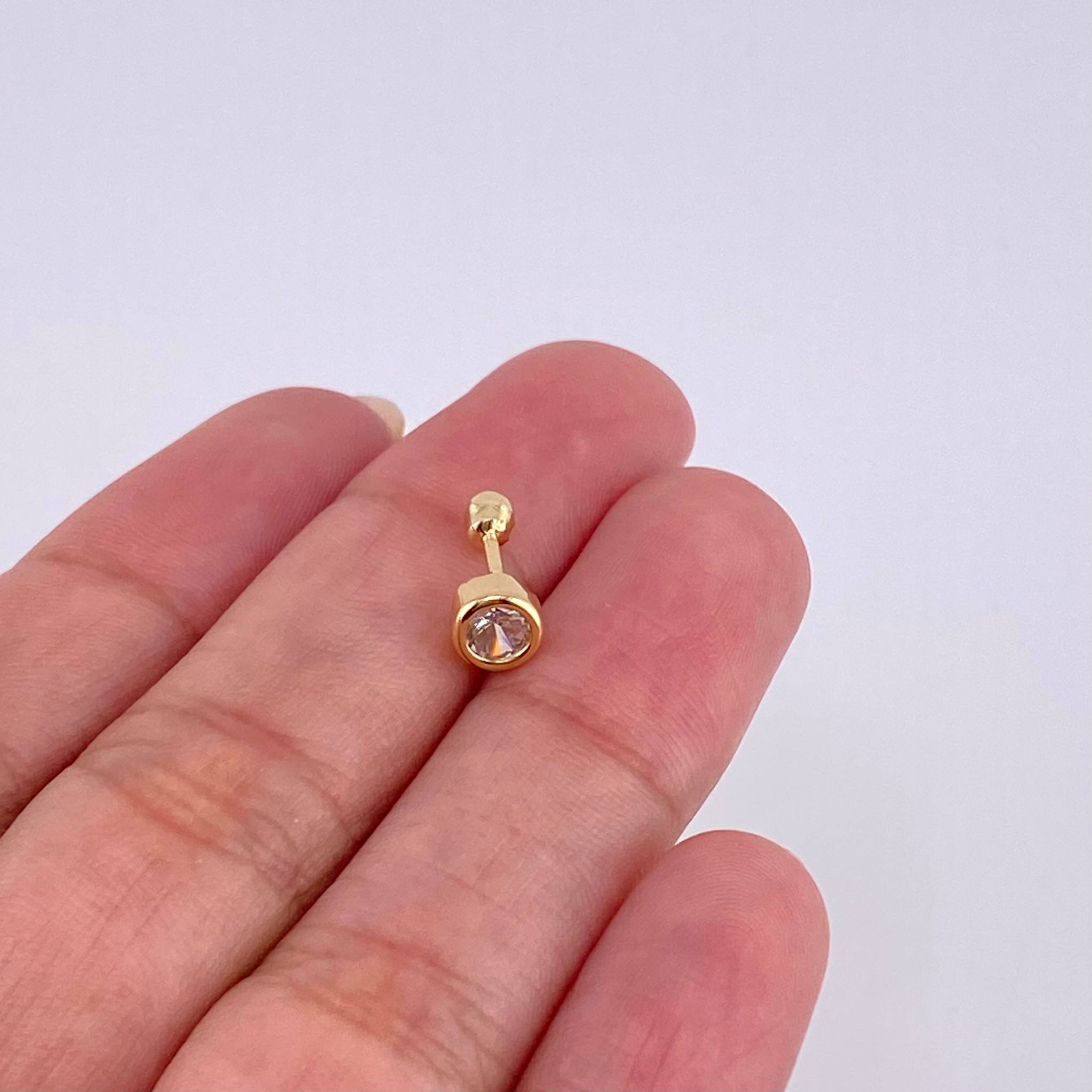 Smooth Circular Scepter Piercing 0.5 g / 1/2 in 18K Yellow Gold