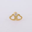 Piercing Chispa Duo Corazones 0.4 g / 1/2 in Oro Amarillo 18K