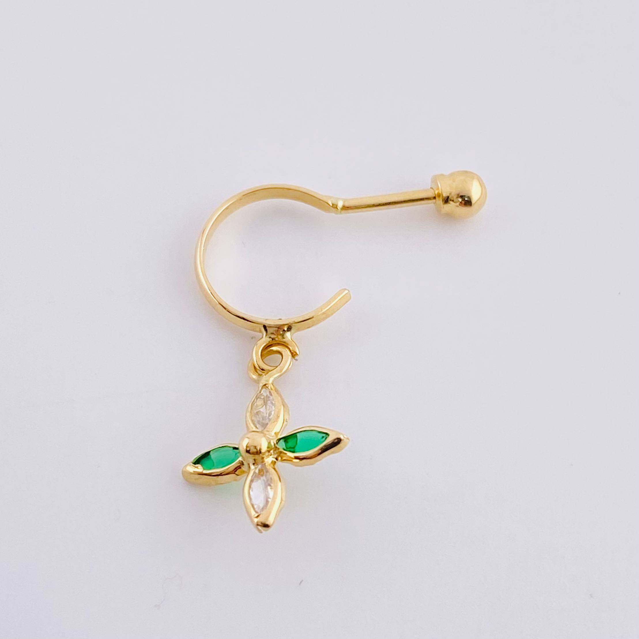 Flower Piercing 0.8 g / 3/4 in 18K Yellow Gold