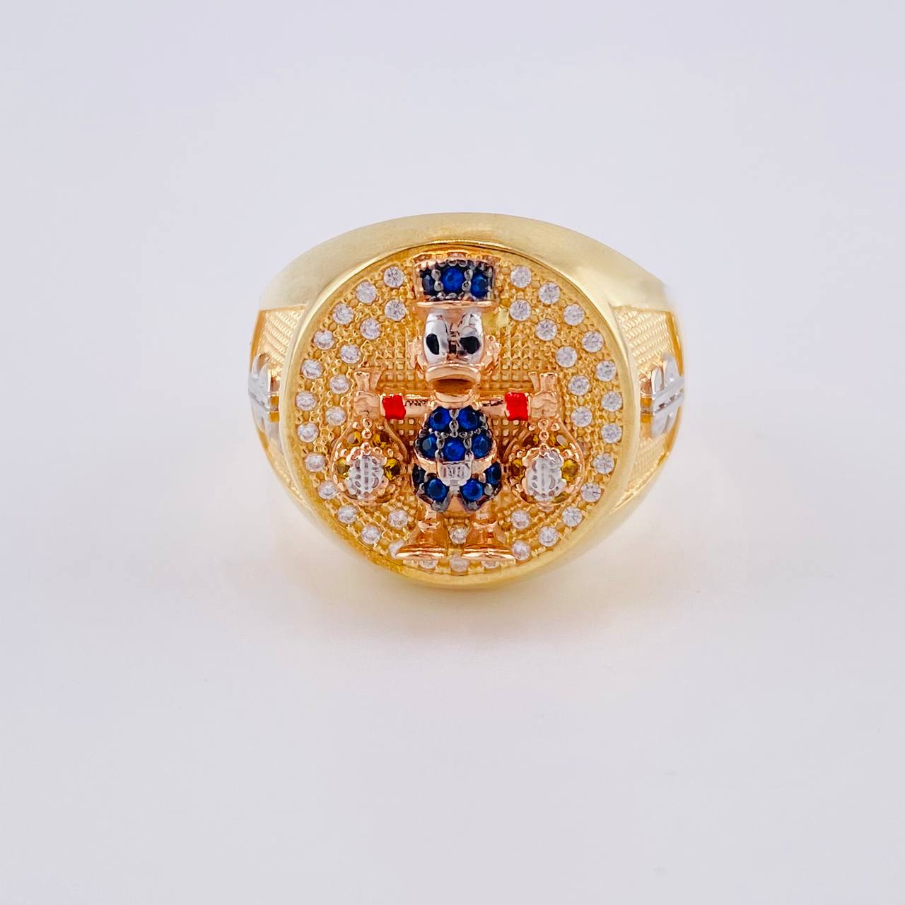 Ring Duck Money Bag 10 g / T10 1/2 Three Golds 18K